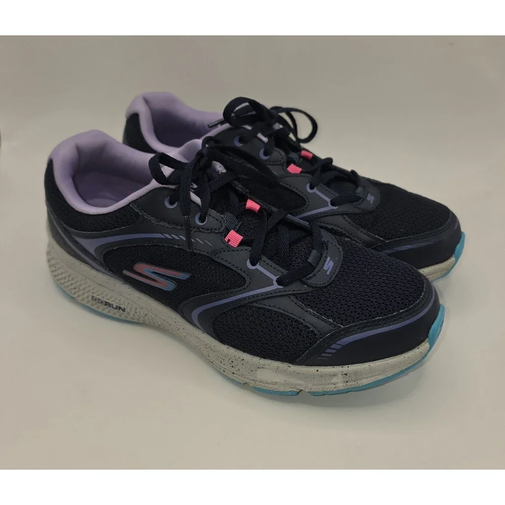 Skechers Go Run Consistent Vivid Horizons Running Shoes 128285NVLV Womens 9.5